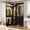 Black, variant on Homieasy 31.5'' - 57.2'' W Closet System with Wooden Drawers (Set of 2), White