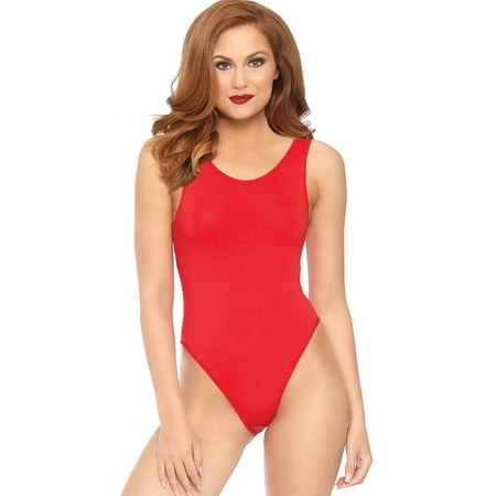 Women's Basic Scoop Neck Bodysuit - Red