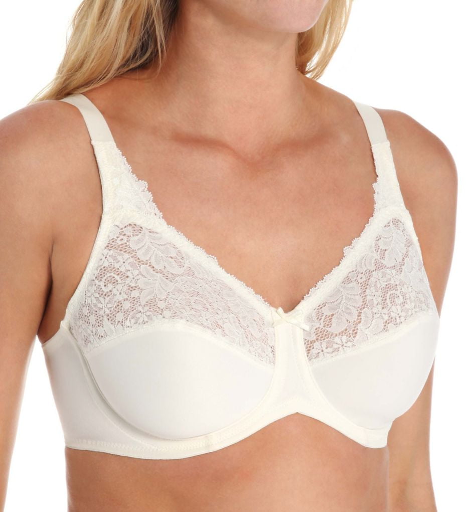 Lilyette by Bali Tailored Women`s Minimizer Bra with Lace Trim