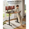 thumbnail image 4 of Adjustable Height Electric Standing Desk for 55x28 inch, Computer Stand Up Desk with Double Drawers, Home Office Desk Workstation with Storage Shelf, Vintage Brown, 4 of 9