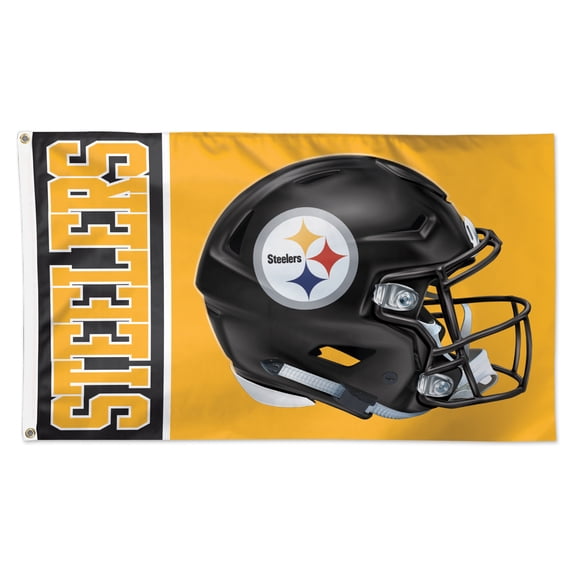 WinCraft Pittsburgh Steelers 3' x 5' Helmet Deluxe Single-Sided Flag