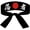 black-Ninja, variant on Japanese Ninja Style Tie Headband Bandana, Black Warrior Print Polyester Head Wrap for Sports Themed Events