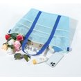 thumbnail image 3 of Flrhsjx Mesh Beach Bag, Large Beach Tote Bag with Zipper for Toys Pool Bag Beach Accessories, Blue, 3 of 5