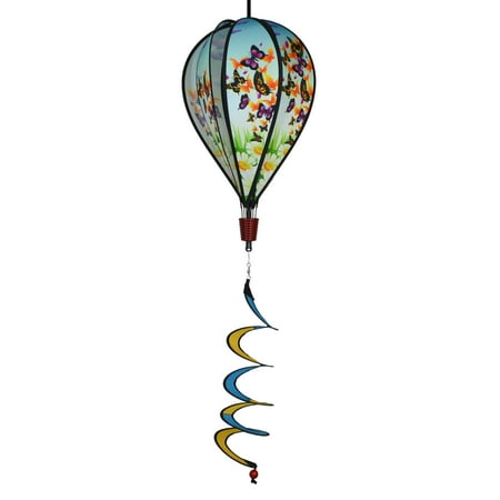 In the Breeze Butterfly Swarm Hot Air Balloon Wind Spinner