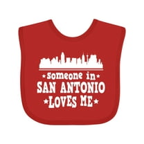 Inktastic Someone in San Antonio Loves Me Texas Boys or Girls Baby Bib