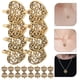 thumbnail image 3 of 50 colgantes de aleación hechos a mano, accesorios para collares y pendientes, colgantes de metal con forma de corazón hueco para hacer pulseras, collares y joyas (dorados)., 3 of 8