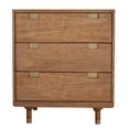 thumbnail image 3 of Alpine Furniture Easton Three Drawer Small Wood Chest in Sand (Beige), 3 of 5