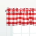 thumbnail image 3 of Franklin Red 100% Cotton Set of 2 Window Valances 15.5" x 72", 3 of 5