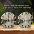 thumbnail image 2 of Beautiful Landscape Wall Clock with Mountains And River 10-Inch Silent Wooden Wall Clock, Battery Operated (AA Batteries Not Included), Artistic Home Decor, 2 of 7