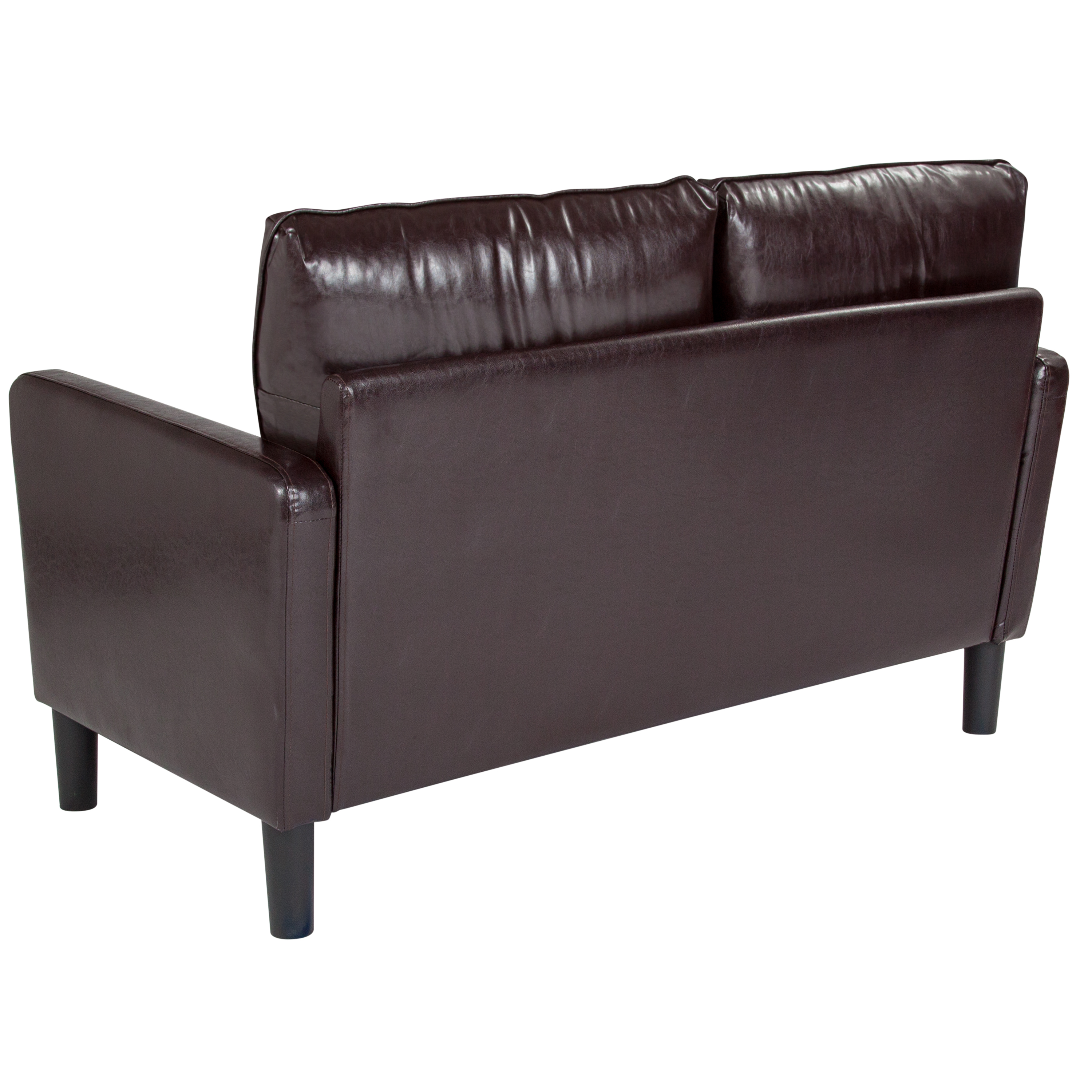 Flash Furniture Washington Park Upholstered Loveseat in Brown LeatherSoft - image 3 of 5