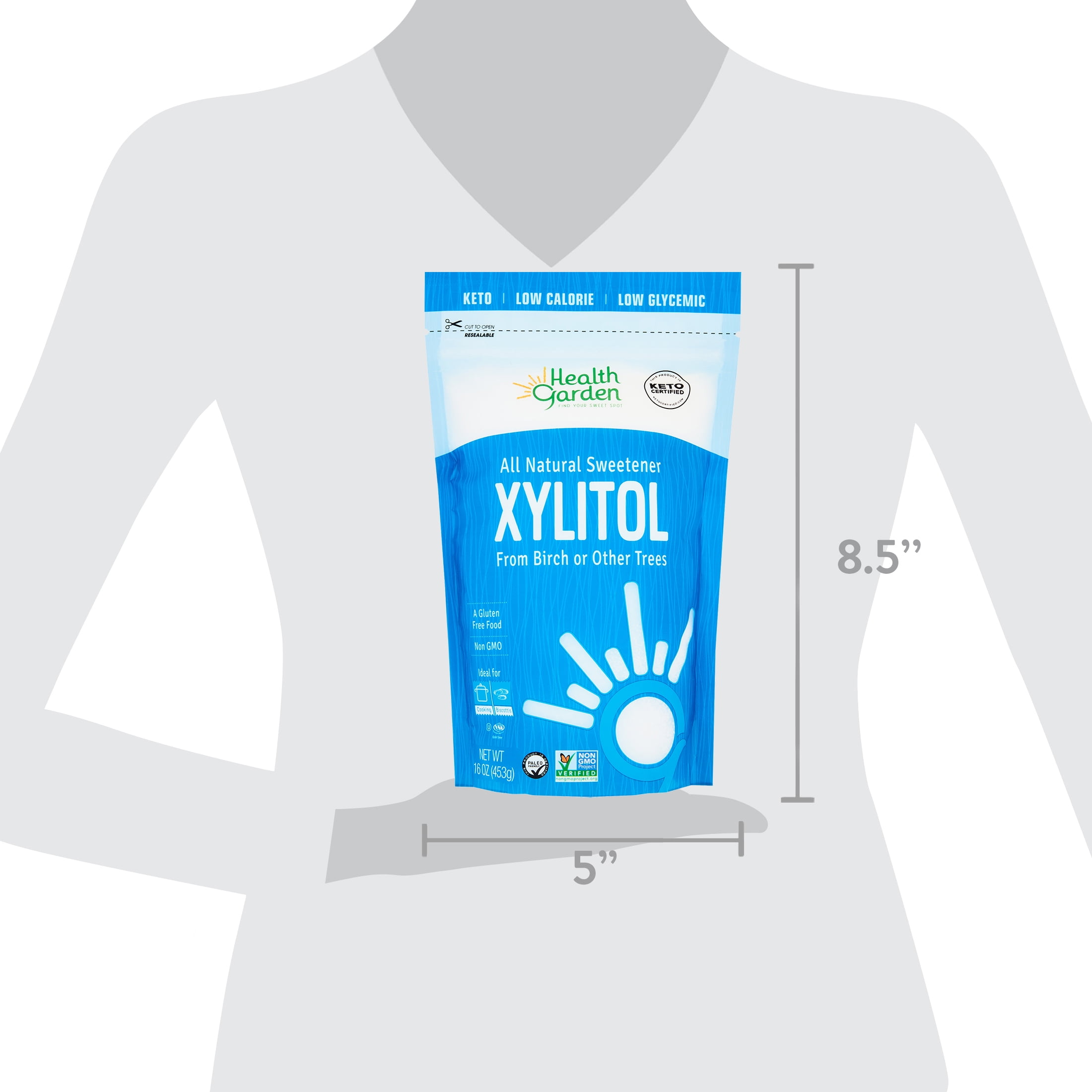 Health Garden Real Birch Xylitol All Natural Sweetener, 1.0 LB