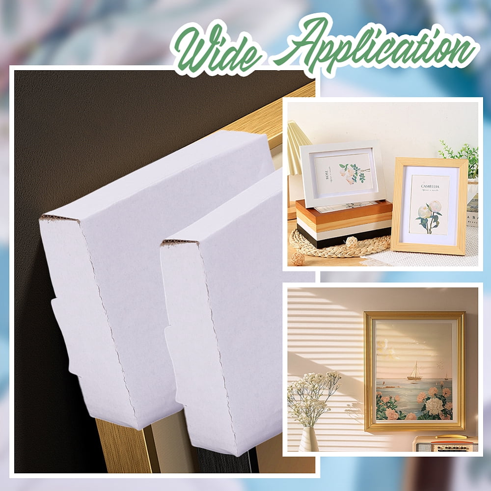 1 Set 100Pcs Folding Safety Kraft Paper Photo Album Corner Protector White 205x164x2mm Finished Product: 9.85x2.7x9.8cm