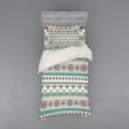 thumbnail image 2 of Tribal Duvet Cover Set, Vintage Design Native Style Geometric Triangles Print, Bedding Set with Shams and Fitted Sheet, 3 Sizes, by Ambesonne, 2 of 3