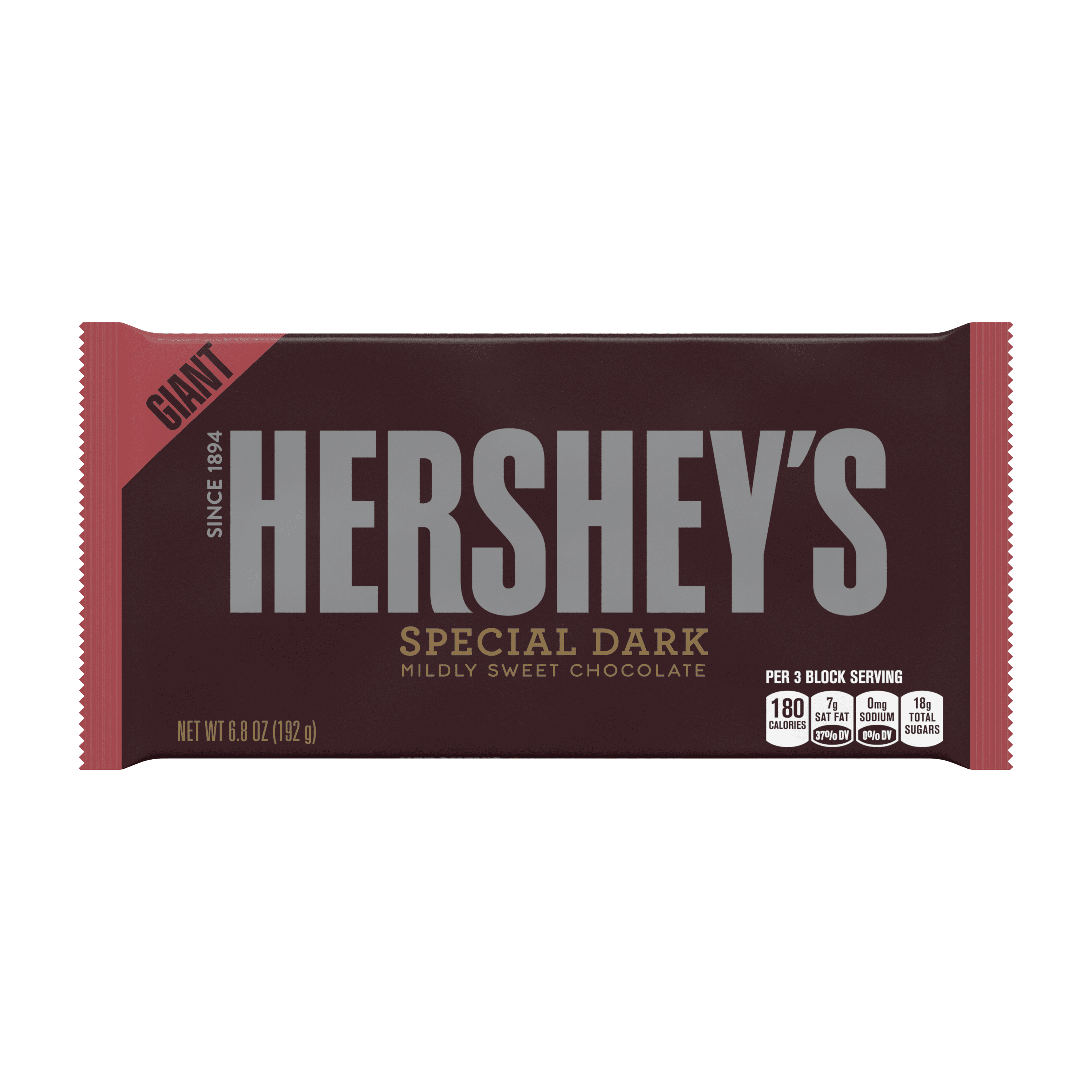 Hershey's, Special Dark Mildly Sweet Chocolate Bar, 6.8 Oz ...