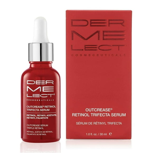 Dermelect Cosmeceuticals Outcrease Retinol Trifecta Serum for Face Anti Aging Serum, 3 types of Retinol, Vitamin E Hydrating & Smoothing Treatment for Pores, Sun Damage
