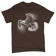 thumbnail image 5 of Flying Eagle Portrait T-shirt Soaring Patriotic Symbol of Freedom American Bird Wings Wildlife Nature Men's Tee, 5 of 7
