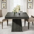thumbnail image 1 of Tribesigns Square Dining Table for 4, 31.5-Inch Kitchen Table Small Dinner Table with Sturdy Pedestal Base, Farmhouse Dining Room Table for Home Dining Room, Living Room, Kitchen, Gray, 1 of 9