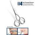 thumbnail image 2 of Stainless Steel Precision Multi-Functional Trimmer Scissors for Nose Hair, Eyebrows, Beard, Mustache, Eyelashes & Facial Grooming - Ergonomic Rounded Tip Safety Design, Portable Mini Size for, 2 of 6