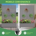 thumbnail image 5 of MAYEERTY 47*16*71"Outdoor Gray Metal Planter with Rect Louvered Climbing Trellis, Drainage hole & Wheels, 5 of 9
