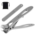 thumbnail image 1 of EIMELI Nail Clipper Stainless Steel Wide Jaw Opening Fingernail Trimmer Splash-proof Ergonomic Curve Sharp Toenail Cutter with File Nail Grooming Tool for Adults Seniors Thick Nails, 1 of 7
