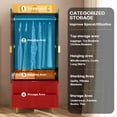 thumbnail image 2 of BOMETAO Wood Armoire Wardrobe Closet with 2 Drawers, 70" H x 20" D Freestanding Clothing Storage Cabinet with 2 Doors and Hanging Rod for Bedroom, Black, 2 of 7