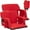 Red, variant on Pinypikaka Stadium Seats with Back Support and Padded Cushion 20.5" Bleacher Chair with Anti-Slip Mat - Reclining Stadium Football Seats - 6 Adjustable Angle, Large Pockets, Cup Holders