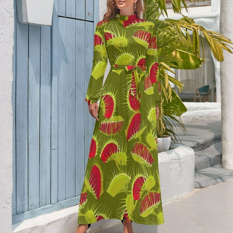 green long sleeve short dress Alexa Long Sleeve Short Dress-Green, Decorative Blossom