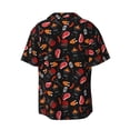 thumbnail image 6 of Lsque BBQ print Men's Cuban Collar Short Sleeve Shirt Summer Beachwear Casual Button Down Fashionable Vacation Leisure Shirt-3X-Large, 6 of 7