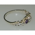 thumbnail image 4 of LBG British Made 925 Sterling Silver Cultured Pearl & Amethyst Womens Trilogy Ring - 33 size options - Sizes 4 to 12 Available, 4 of 7