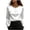 ❉040-White, variant on Shirts for Women with Front Pearl Embellished Puff Cuff Long Sleeve Crewneck Casual Business Office Blouse V-Neck Sizes S-2XL