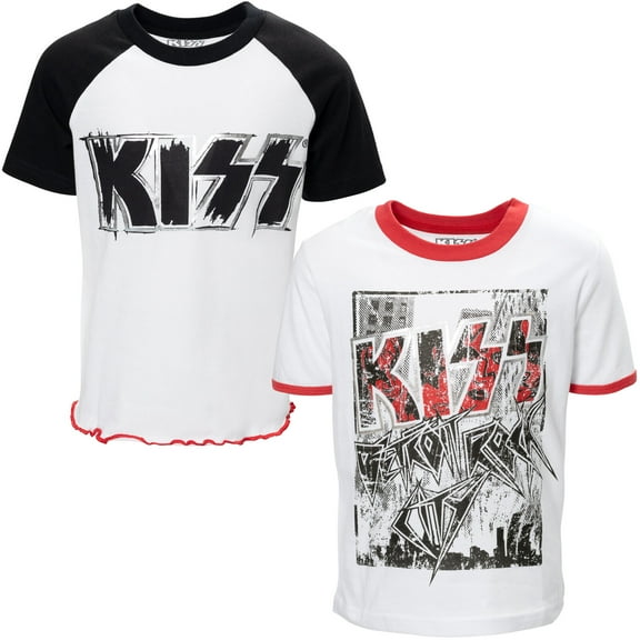 KISS 2 Pack T-Shirts Toddler to Big Kid