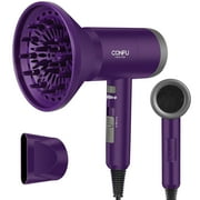CONFU Hair Dryer 1600W, Lightweight Fast Drying Blow Dryer with Diffuser and Concentrator,Purple