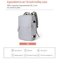 thumbnail image 3 of yeacher Lightweight Waterproof Travel Backpack with USB Port, Shoe Compartment, and Macaron Colors - Grey, 3 of 7