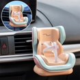 thumbnail image 5 of Adorable Doll Car Seat with Soft Plush Cushion and Vent Clip - Multifunctional Display Stand for Doll Collectors and Fans, 5 of 7