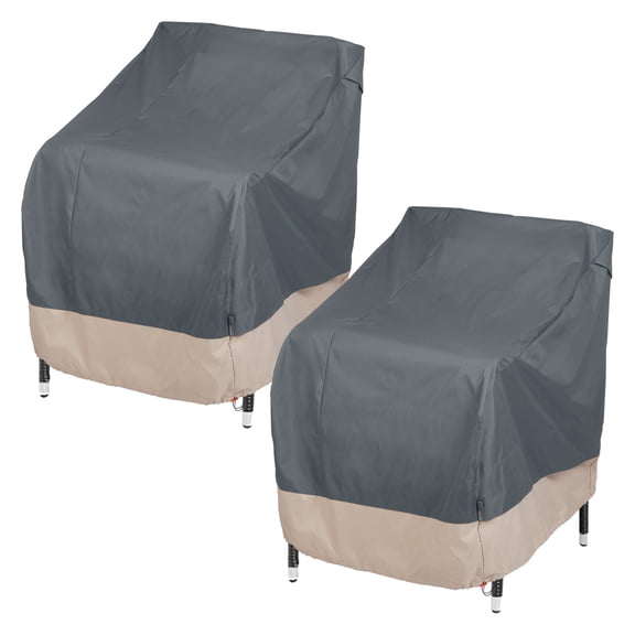 Modern Leisure Renaissance Patio Chair Cover, 2-Pack, 27"L X 34"W X 31"H, Gray