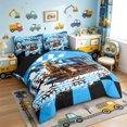 thumbnail image 2 of meiyoeat Cool Steam Train 7-Piece Twin Bedding for Boys,Retro Locomotive Graphic Bedding Comforter Set,Blue,Reversible, 2 of 6