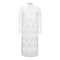 thumbnail image 5 of ZHOUCHANKIDS Women's Lace Top Short Front and Long Back Elegant Shirt Long Sleeve Asymmetrical High Low Dress Cover-Up White S, 5 of 6