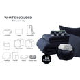 thumbnail image 6 of 14pc College Dorm Essentials Bundle, Twin-XL, Reversible Bed in a Bag Comforter Set, Navy, 6 of 18