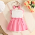 thumbnail image 6 of JAJAHO Toddler Baby Girl Clothes Infant Girls Bodysuits Sleeveless Floral Bowknot Romper Dress With Headband 2PCS Set Cute Cozy One-Pieces, 6 of 6
