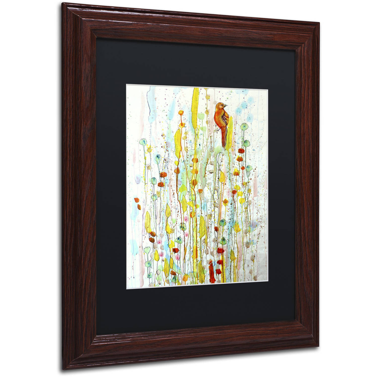 Sylvie Demers 'Pause' Black Matted Framed Art