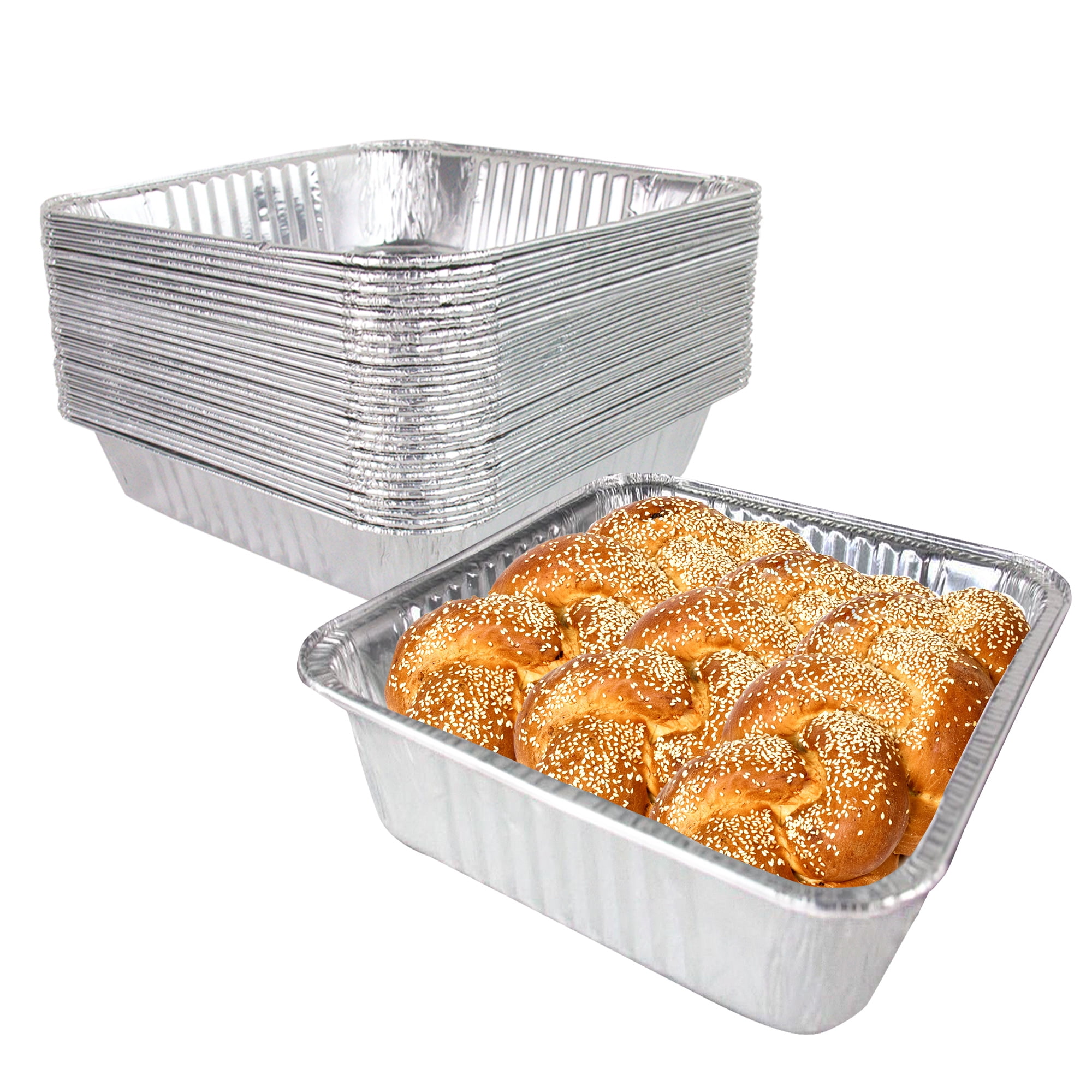 33 Pack] Square Foil Pans 8 inch - Aluminum Cake Pan / Baking Pans for  Reheating, Roasting, Grilling and Broiling, Disposable Food Container,  Catering Trays, Freezer and Oven Safe - Walmart.com