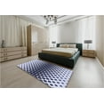 thumbnail image 5 of Ahgly Company Machine Washable Indoor Round Transitional Heavenly Blue Area Rugs, 4' Round, 5 of 7