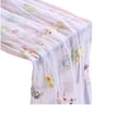 thumbnail image 3 of Fresh 3D Embroidery Floral Sheer Table Runner Polyester Lightweight Draping Table Flag Home Wedding Party Soft Furnishing, 3 of 6