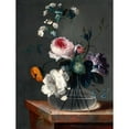 thumbnail image 2 of Johann Baptist Drechsler 15x18 Black Ornate Wood Framed Double Matted Museum Art Print Titled - Flower Still Life (1786), 2 of 5
