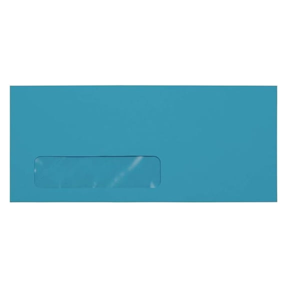 #10 Business Colored Window Envelopes - 4 1/8 x 9 1/2 - Blue Recycled - Bulk 500/Box