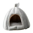 thumbnail image 4 of Cueva de terciopelo cama para mascotas Yuyangstore Gris 35x35x35cm peluche perros cama gato, 4 of 8