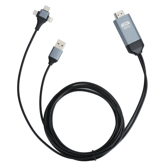 TypeC PortUsb para IOS a HDMI Cable adaptador 3 en 1 Cable convertidor de audio y video para teléfono