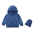thumbnail image 3 of Curuila Child Girls Sun Jacket Long Sleeve Solid Color Hooded Zip Up Coat For Girls Summer Lightweight Comfortable Outerwear Size 6-7 Years, 3 of 6