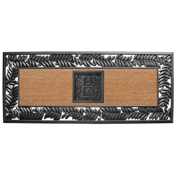 Olive Border 24" x 57" Sentinel Doormat - Monogrammed E