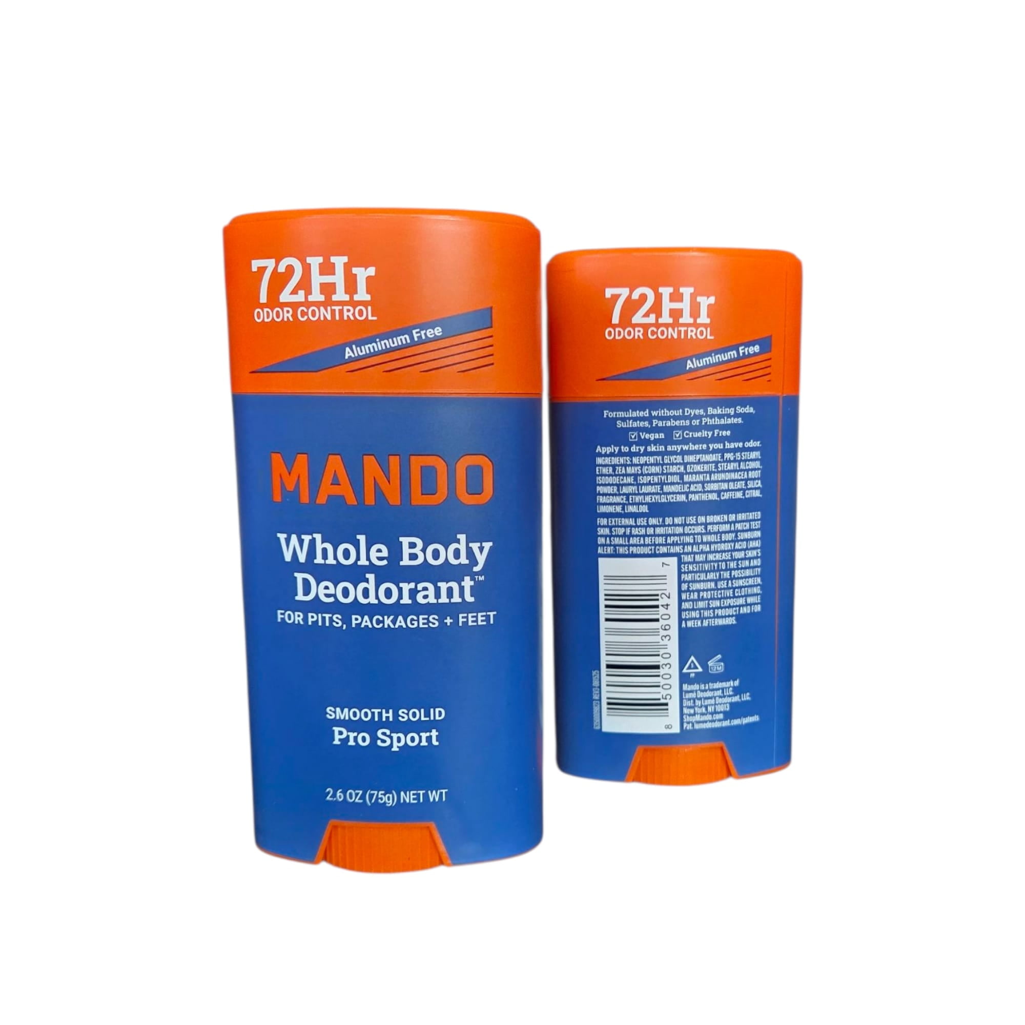 Mando High Performance Whole Body Deodorant – 2.6 oz, 3-Pack, Pro Sport Scent